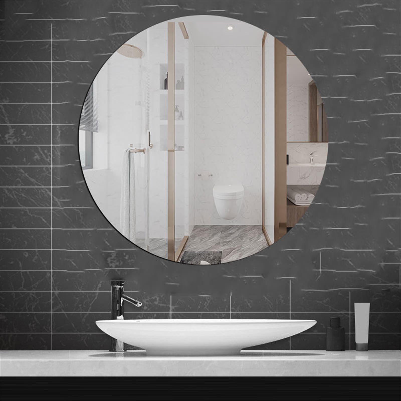 Craft specchio acrilico rotondo 40 cm leggero riflettente senza cornice disco per elegante decorazione della casa fai da te e pareti decorative a specchio uniche