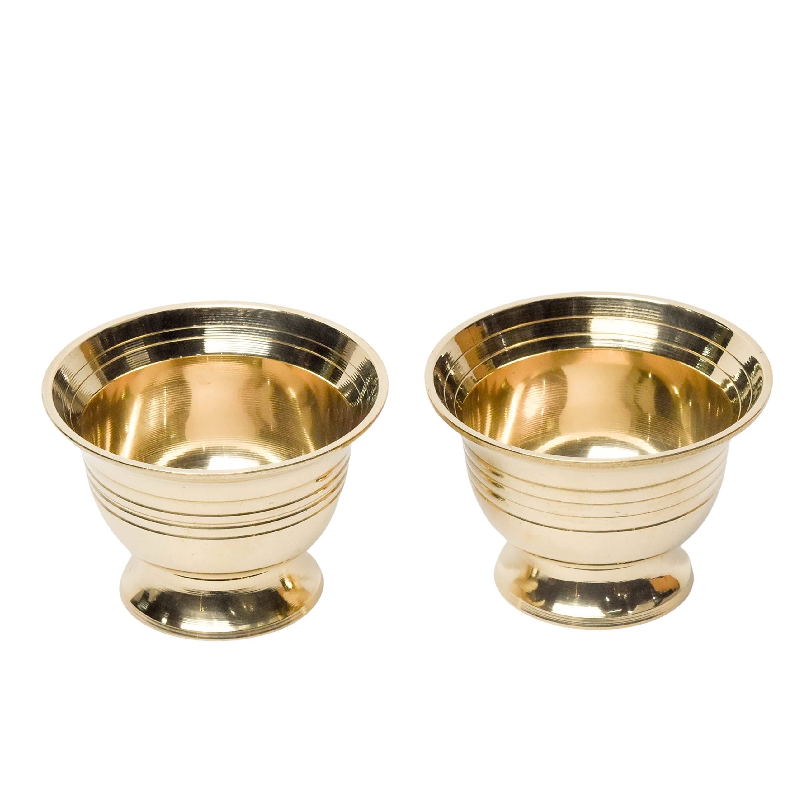 Bhimonee Decor | Pure Brass Padam Pyalla Diya | Deep, Deepak for Pooja Purposes | 1.8 Inches, 130 gm | Traditional Brass Diya for Home Temple