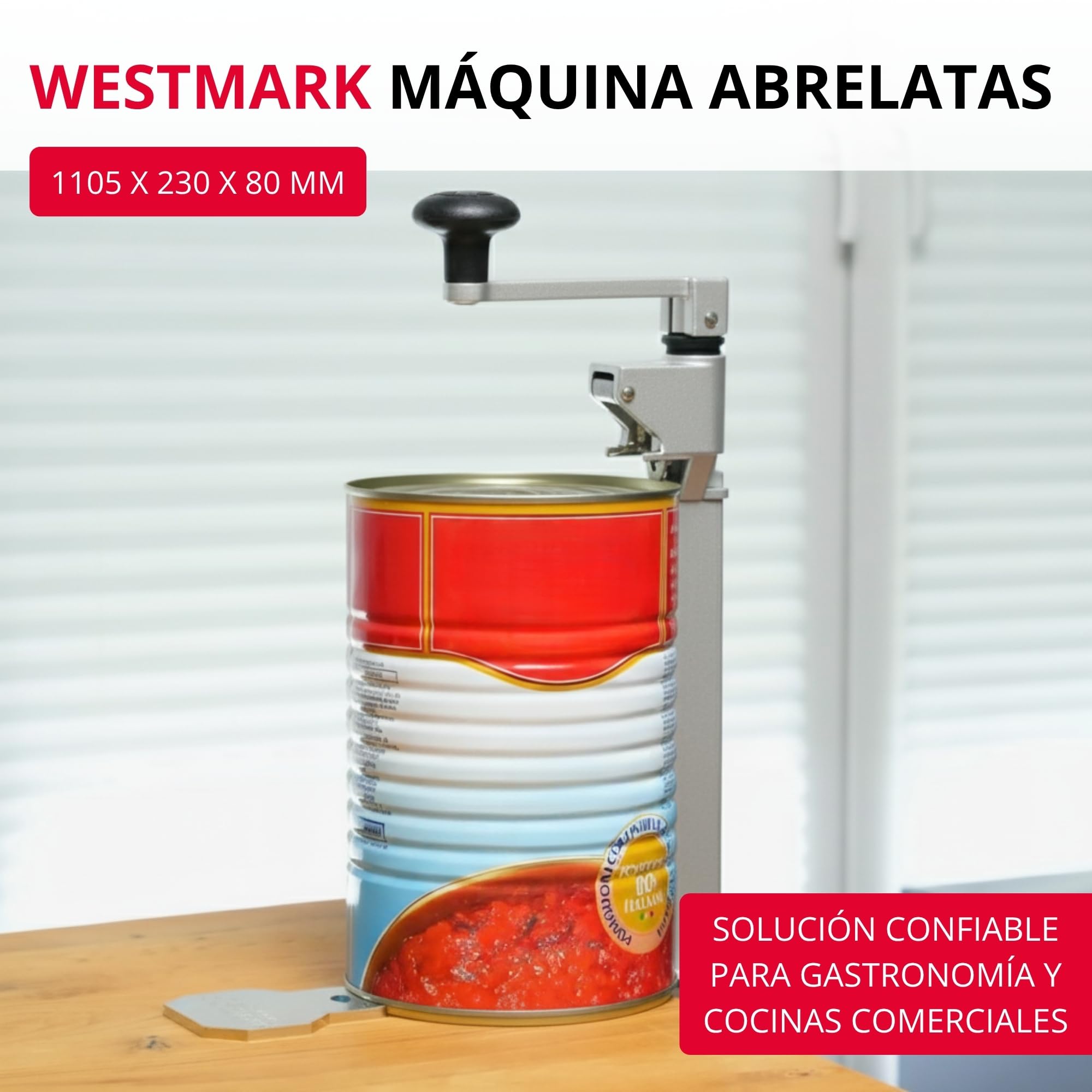 Westmark Abrelatas para mesa, Para restauración / profesionales, Largo: 84 cm, Acero / Acero inoxidable, Sieger Clou 30, 19802260