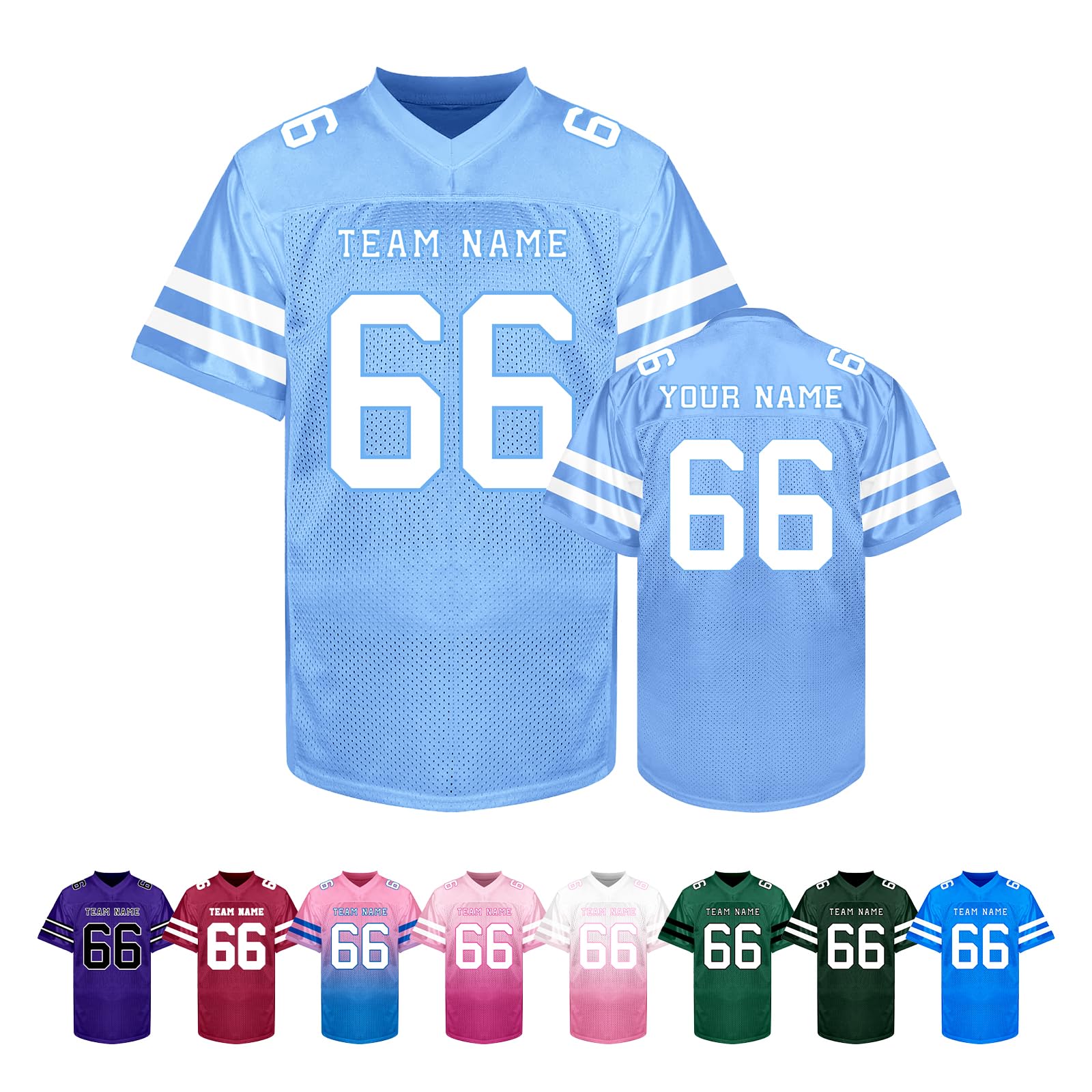 Custom Football Jersey Personalized Team Name Number Logo Customized Shirt for Men Youth Women Kids