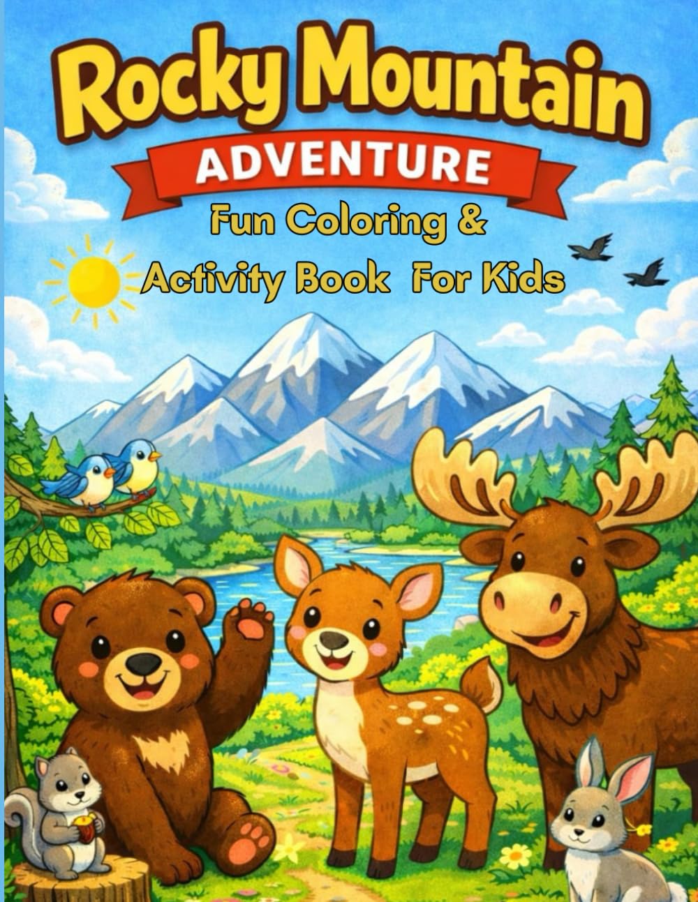 Rocky Mountain Adventure: Fun Coloring & Activity Book for Kids