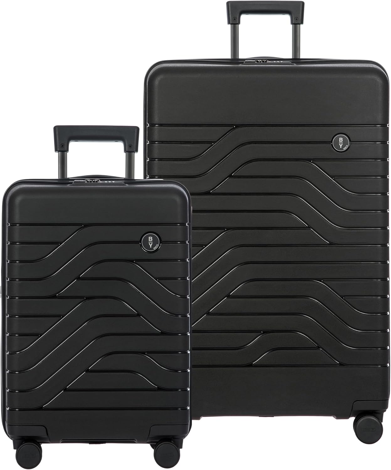 Bric's B|Y Ulisse Set of 2 Spinners - Lightweight Hardside 21" Expandable Carry on Spinner and 30" Expandable Check in Spinner - Black