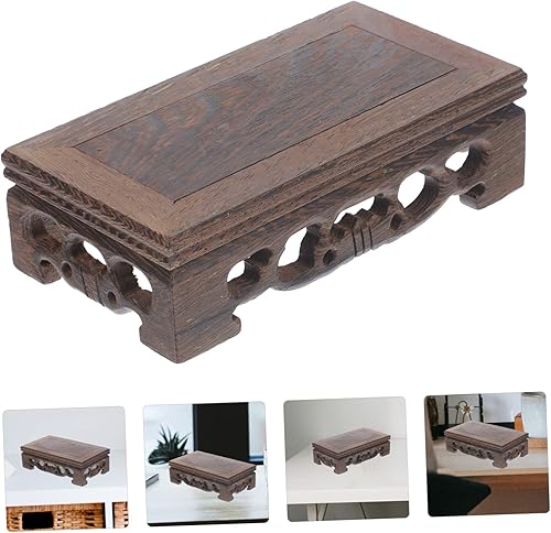 Miniatura 9 de Base de elevación de madera maciza, estatuilla elevadora plataforma soporte para plantas, soporte para tetera, soporte para manualidades retro,