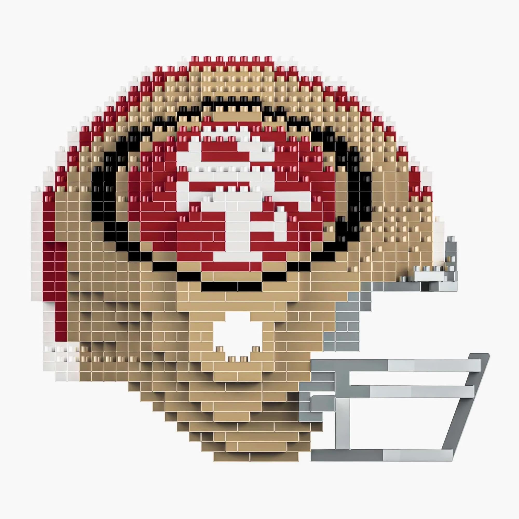 FOCO San Francisco 49ers NFL 3D BRXLZ Puzzle Replik Helm Set, Einheitsgröße