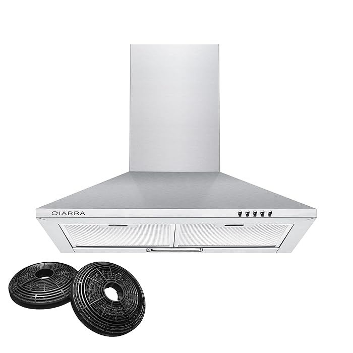 Buy CIARRA CBCS6201 Cooker Hoods 60cm Class A with Carbon Filters