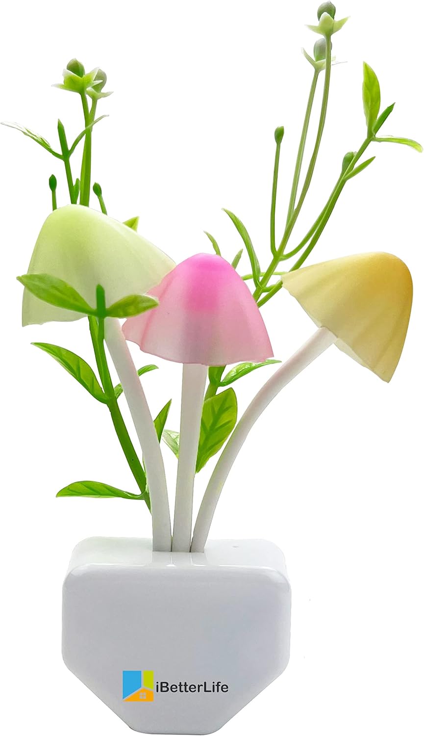 iBetterLife LED Smart Sensor 0.6W Color Changing Plug-in Night Lights for Kids Adults Cute Mushroom Bedroom Home Decor Light Wall Lamps iBetterLife LED Smart Sensor 0.6W Color Changing Plug-in Night Lights for Kids Adults Cute Mushroom Bedroom Home Decor Light Wall Lamps