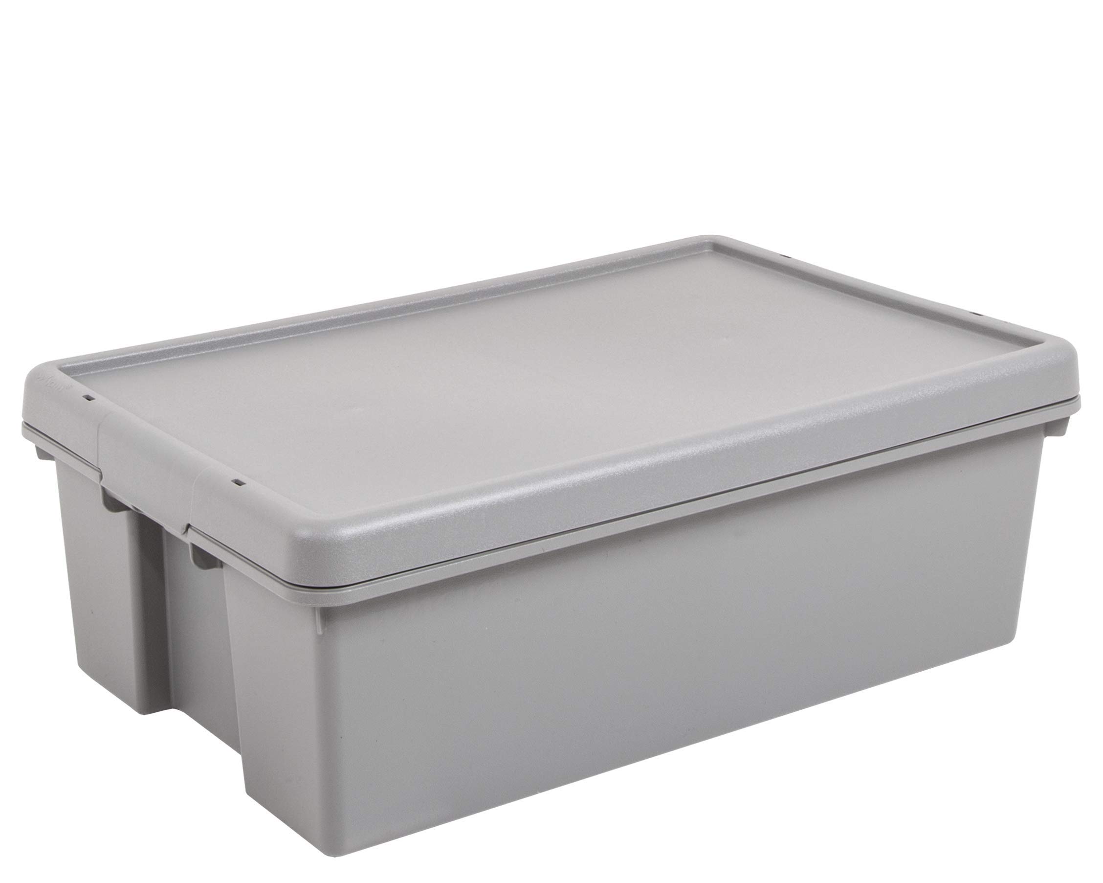 Buy 36L Litre Bam Cement Grey Recycled Plastic Heavy Duty Storage Box