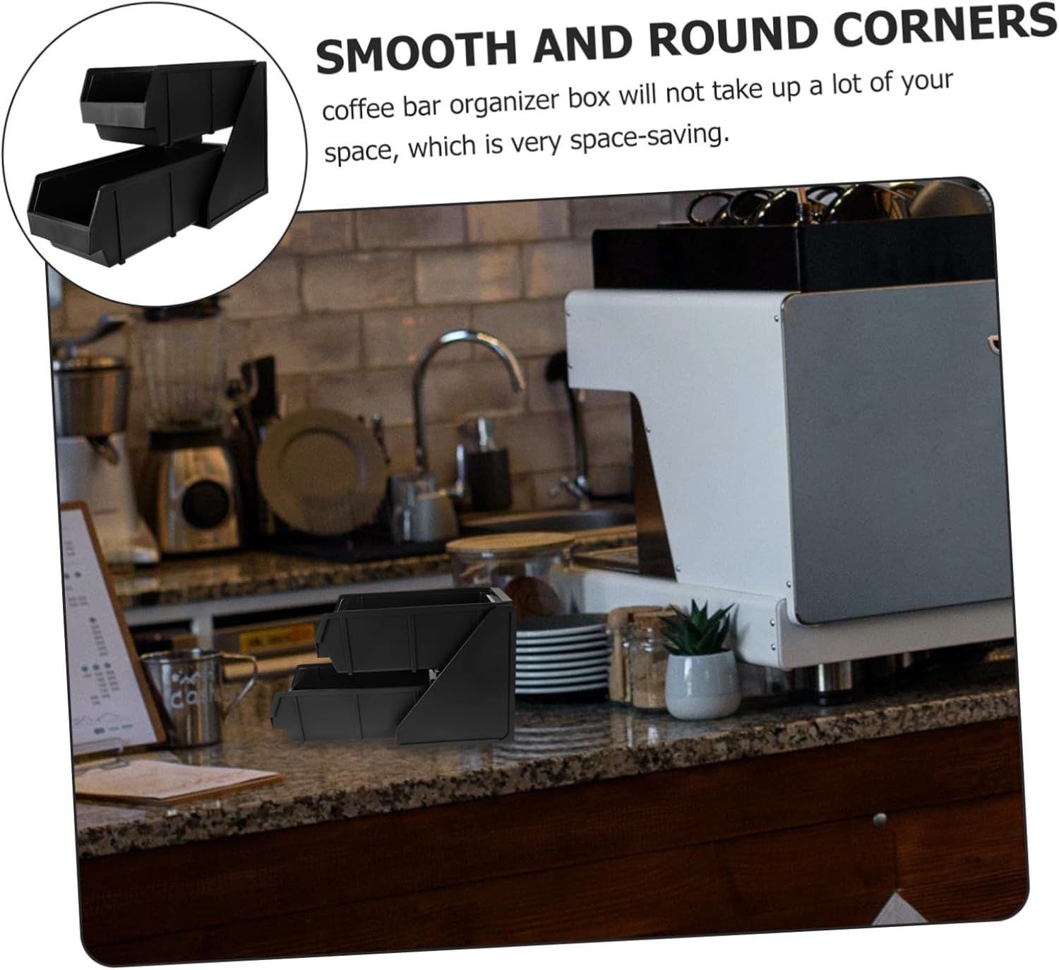 Office Decor Office Decor Coffee Organizer Station, 1 Pc Tea Coffee Station Organizer Condiment Countertop Storage Bins Plastic Storage Bins