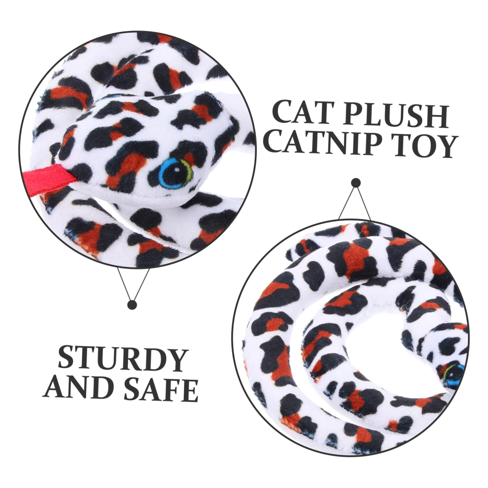 HEMOTON Jouet Serpent en Peluche pour Chats D'intérieur, Jouet Interactif Pratique et Léger de Serpent Dessin Animé, pour Animaux de Compagnie
