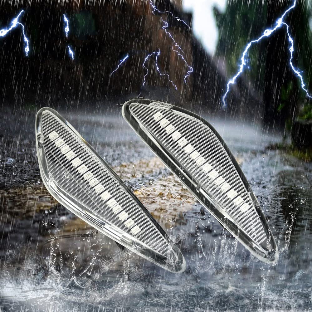 Direzione Luci Dinamiche Indicatori 2 Pcs LED Dinamico Auto Indicatori Di Direzione Luci Di Posizione Laterale Auto Luci Per Fiat 124 Per Spider 2017-2020 Indicatori Direzione Luci ( Color : Smoked Bl