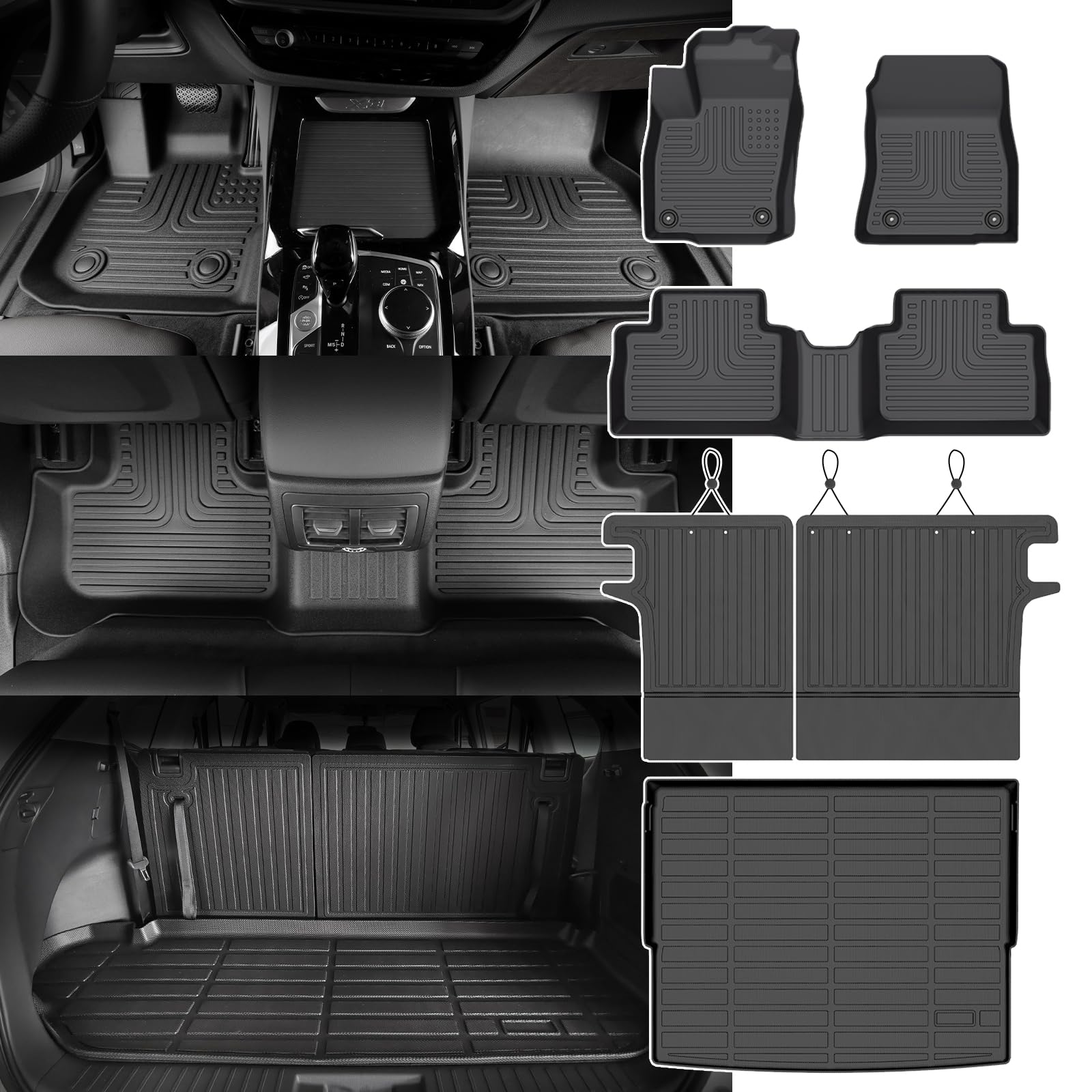for Nissan Kicks Floor Mats 2025 SV/SR (Not for S),Car Mats for Nissan Kicks All Weather Floor Mats Cargo Liner Accessories Backrest Cargo Mat 2025