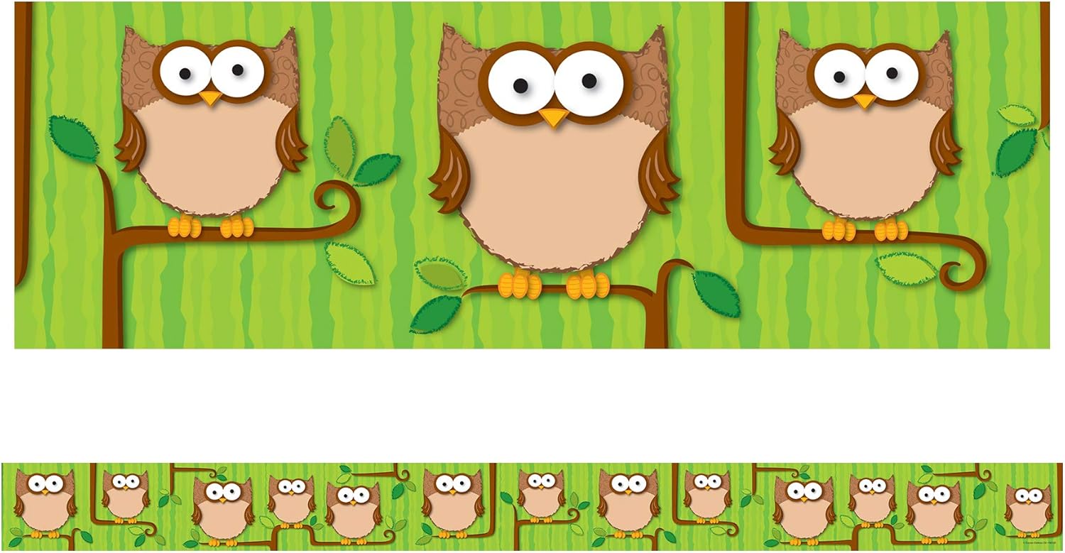 Carson Dellosa Woodland Owls Borders (108100)
