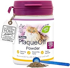 ProDen PlaqueOff 40g Powder for Cats, 100% Natural Tooth Care Powder, Protects Against Bad Breath, Helps with Tartar and Plaque