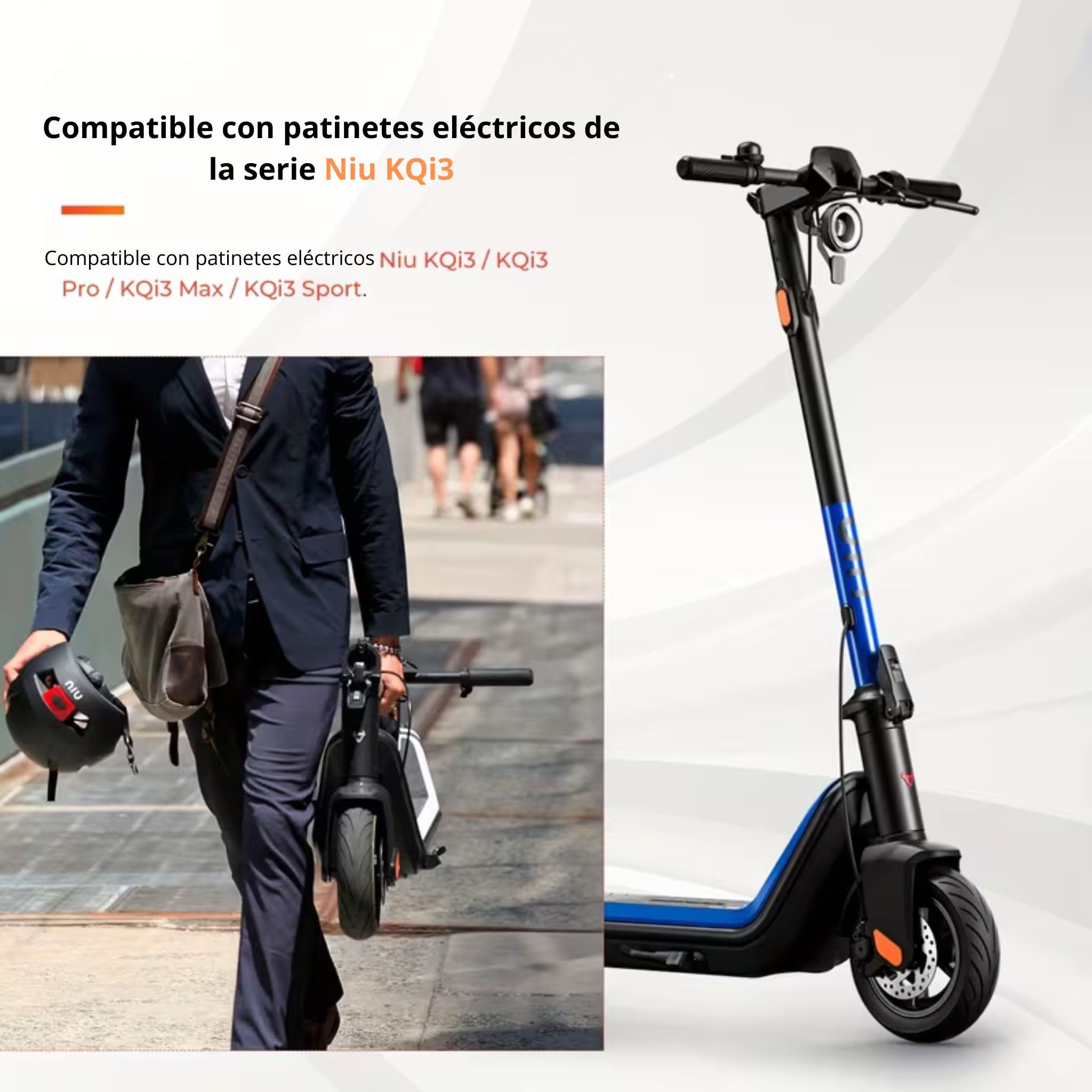 ANSENI Rueda 9.5x2.5, Neumático Tubeless 9 Pulgadas para Patinete NIU KQi3/KQi3 Pro/KQi3 MAX/KQi3 Sport, Ruedas de Repuesto (1 Rueda) — view 4