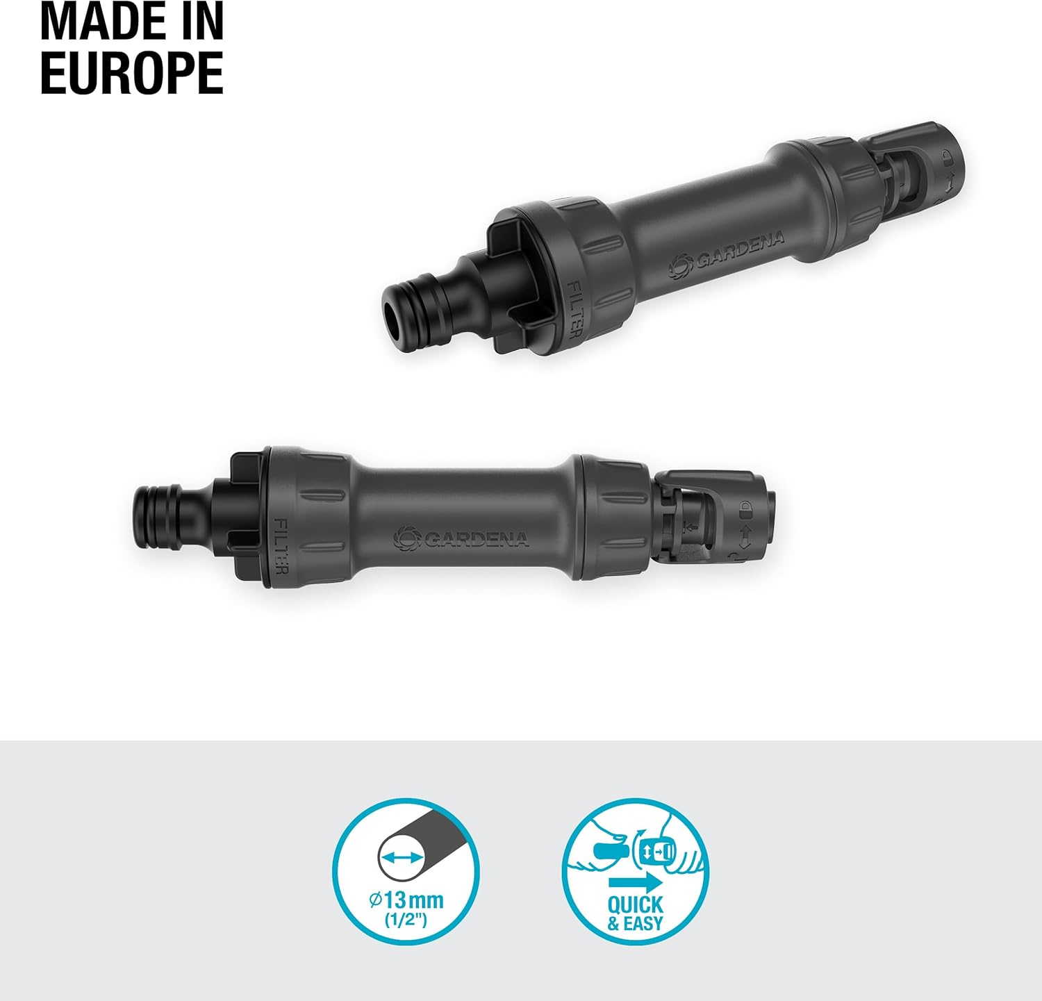 Gardena Micro-Drip-System Tap Connector 13 mm 1/2 inch-3/4 inch Thread: Adapter for Easy Assembly on a tap (Thread 3/4 inch), Reusable and Sustainable (13222-20)