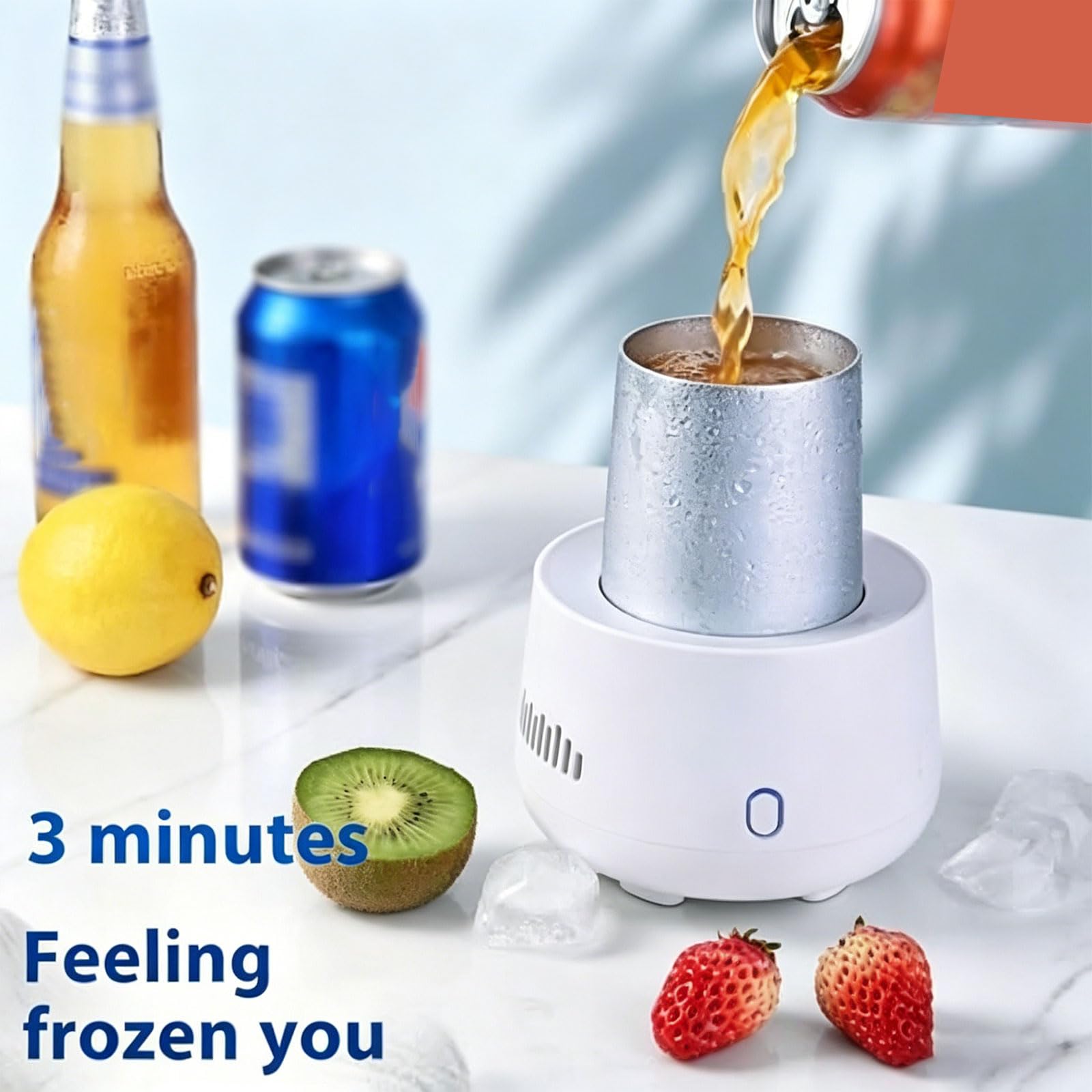 Tazza Portatile a Raffreddamento rapido, refrigeratore elettronico rapido for Bottiglie da 3 Minuti, refrigeratore istantaneo for Bevande for Birra, Soda, Vino con Controllo della Temperatura