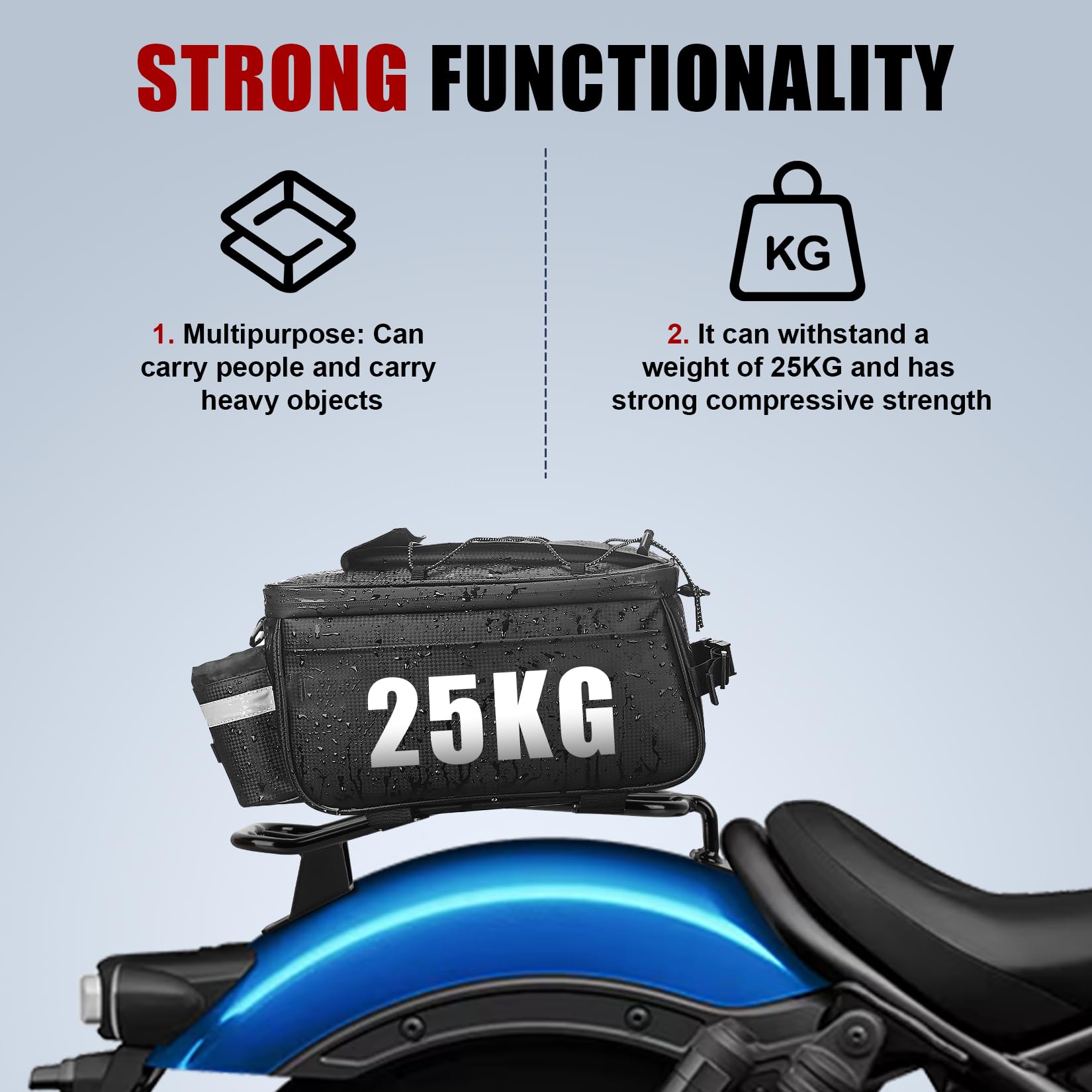PSLER Für Rebel CMX 1100 Motorrad Gepäckträger Hinten,Gepäckträger Fahrrad Für CMX1100 Rebel 1100 2021 2022 2023 2024 Stützgestell Sitzzubehör