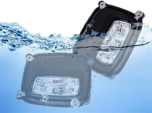 Miniatura 7 de munirater Paquete de 2 luces antiniebla de conducción delantera con bombillas, juego de bisel de repuesto para el lado del conductor y el pasajero