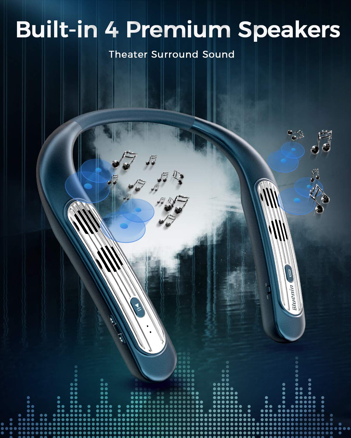 Bluenin Wearable Neckband Bluetooth 5.0 