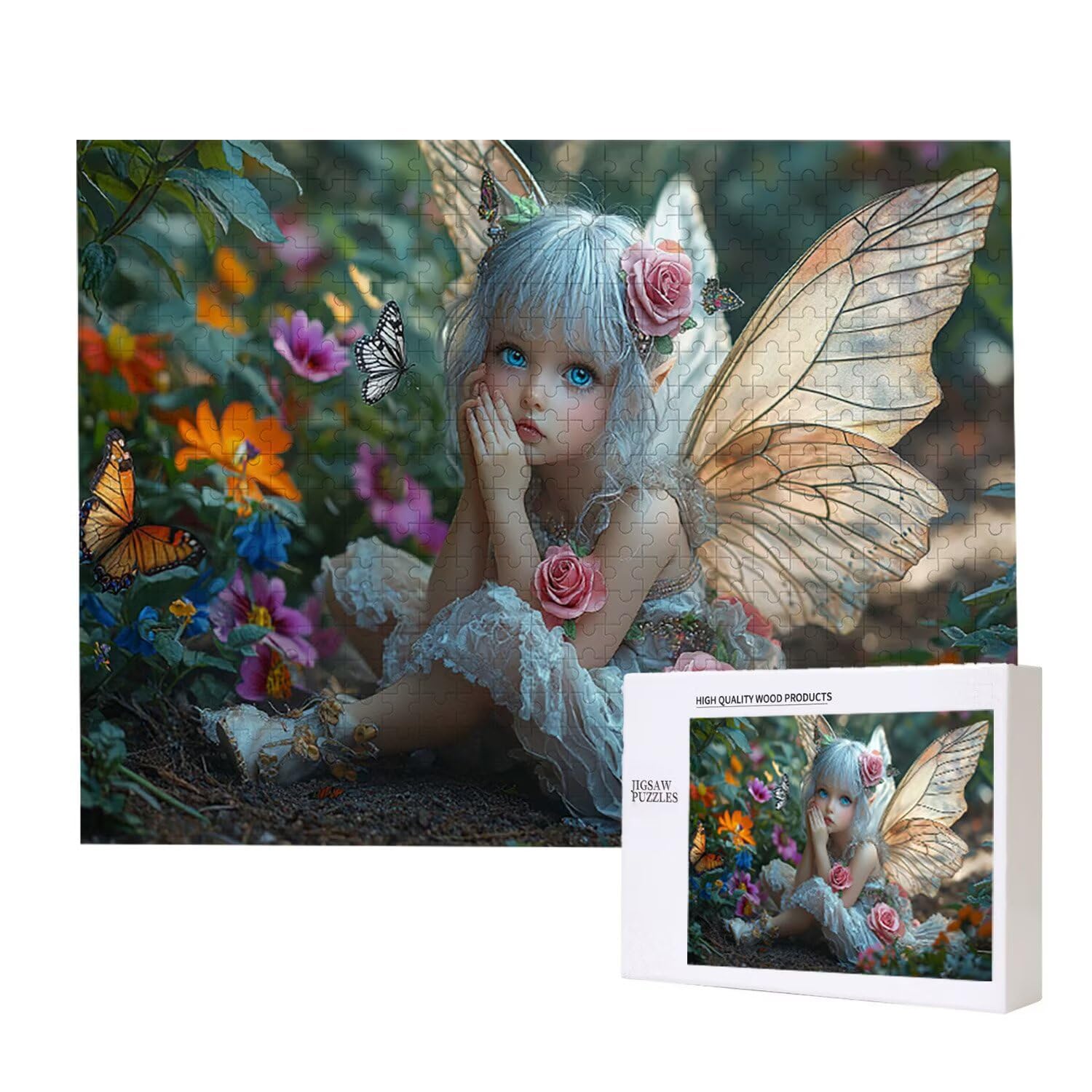 Puzzle 1500 elementów dla dorosłych puzzle dla dorosłych 1500 elementów puzzle wymagające i drażniące mózgi gra edukacyjna dla całości, prezenty dla kobiet mężczyzn, puzzle Motyw: (Wróżka motyla) h358