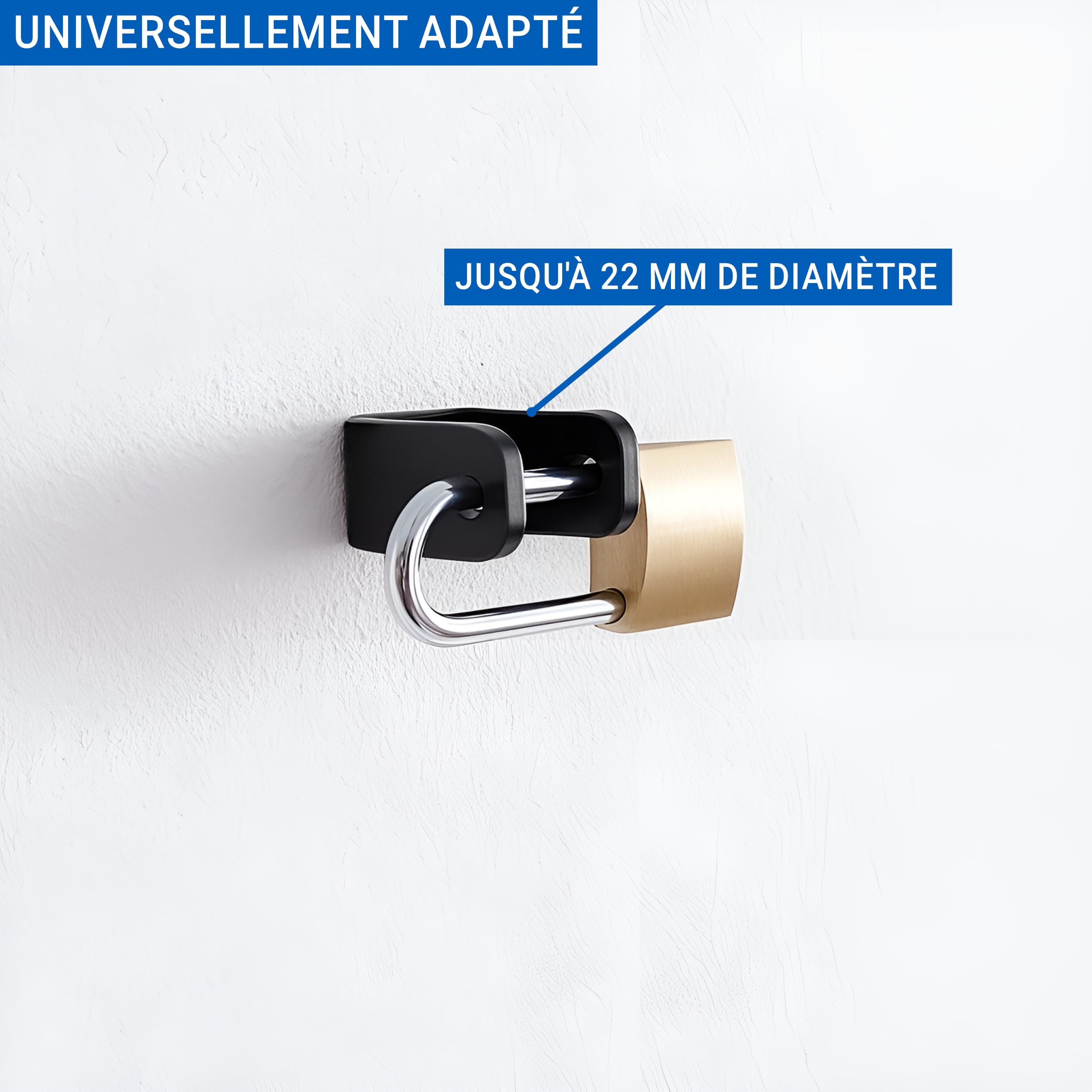 Antivol Type 2 avec Serrure - Antivol pour câble de Recharge sur la Wallbox, adapté aux câbles jusqu'à 22 mm de diamètre