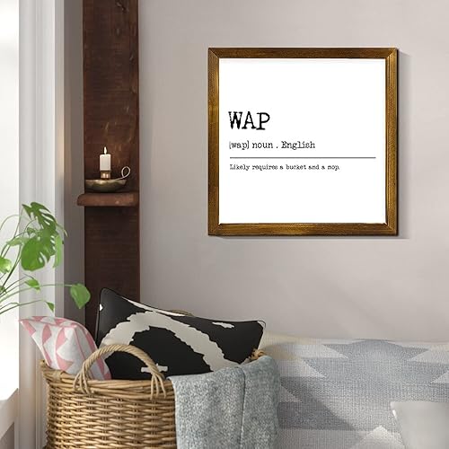 Vista 14 de Farmhouse Wall Decor Sign Smile Dictionary Definition Wood Framed Signs World Meaning Wall Art Rustic Home Decoration Smile for Kitchen Coffee Bar