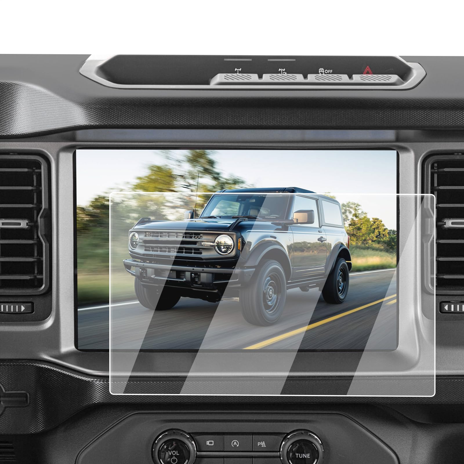 ECOZEN Screen Protector For 2021-2026 Ford Bronco - 12-Inch Navigation Tempered Glass Film For 2021-2026 Bronco(Base/Big Bend/Raptor/Outer Banks/Badlands/Heritage Edition/Stroppe Edition) Accessories