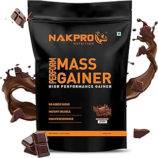 NAKPRO PERFORM MASS GAINER | High Protein & High Calorie | Easy Mixing, Easy Digesting Mass Gainer Powder for Men & Women Price In India