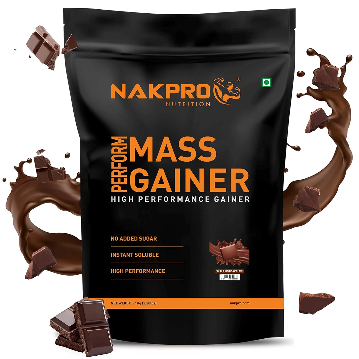 NAKPRO PERFORM MASS GAINER | High Protein & High Calorie | Easy Mixing, Easy Digesting Mass Gainer Powder for Men & Women