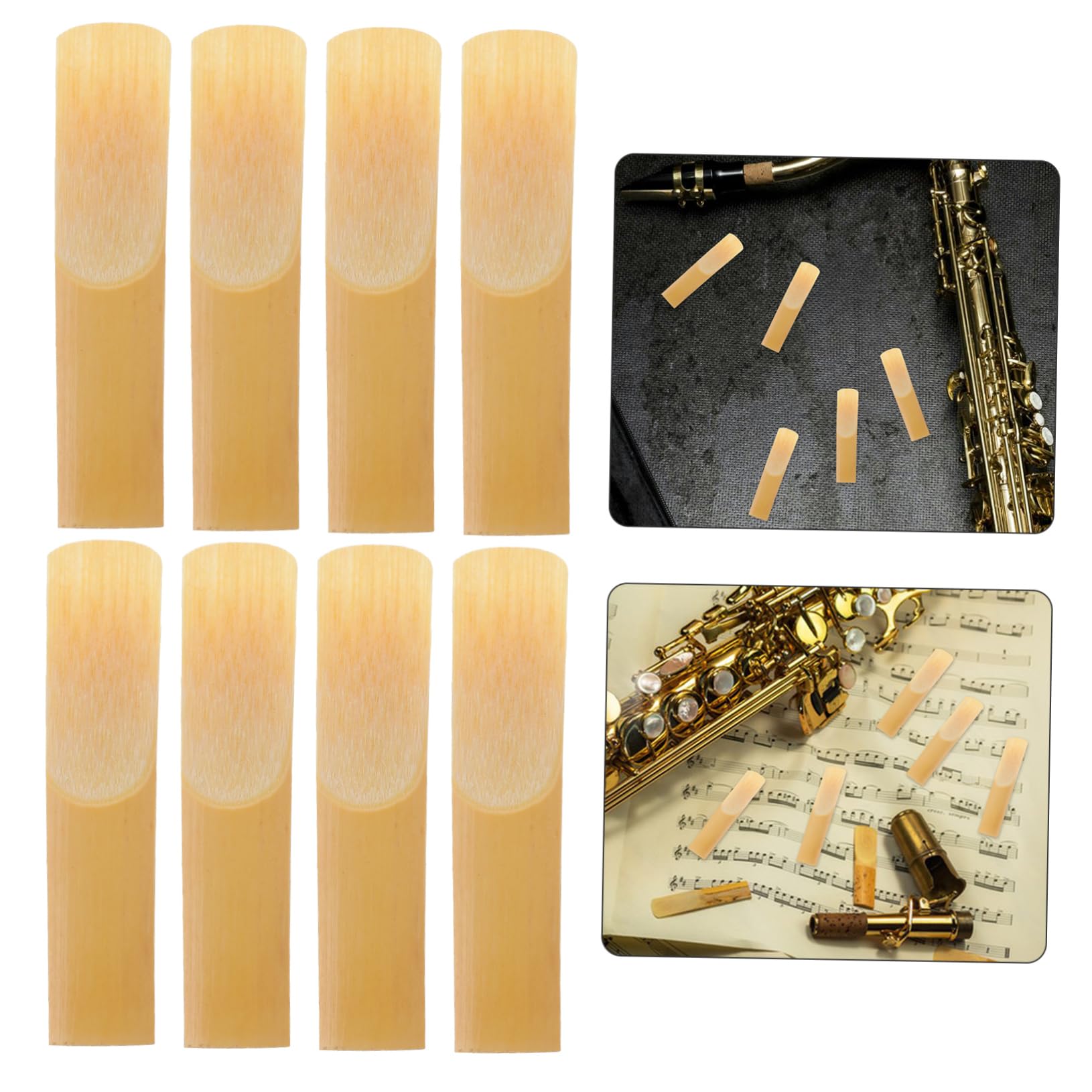 HEMOTON 50 Pcs caña de saxofón cañas de saxofón alto 1,5 cañas de saxofón cañas de clarinete caña eb Accesorios de saxofón Accesorios saxofón caña para principiantes fuerza 1.5 cañas Junco