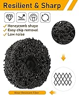 Vista 3 de Disco de tira de 2 pulgadas con vástago hexagonal de 1/4 pulgadas, rueda peladora de pintura para eliminar óxido, eliminar pintura, limpia