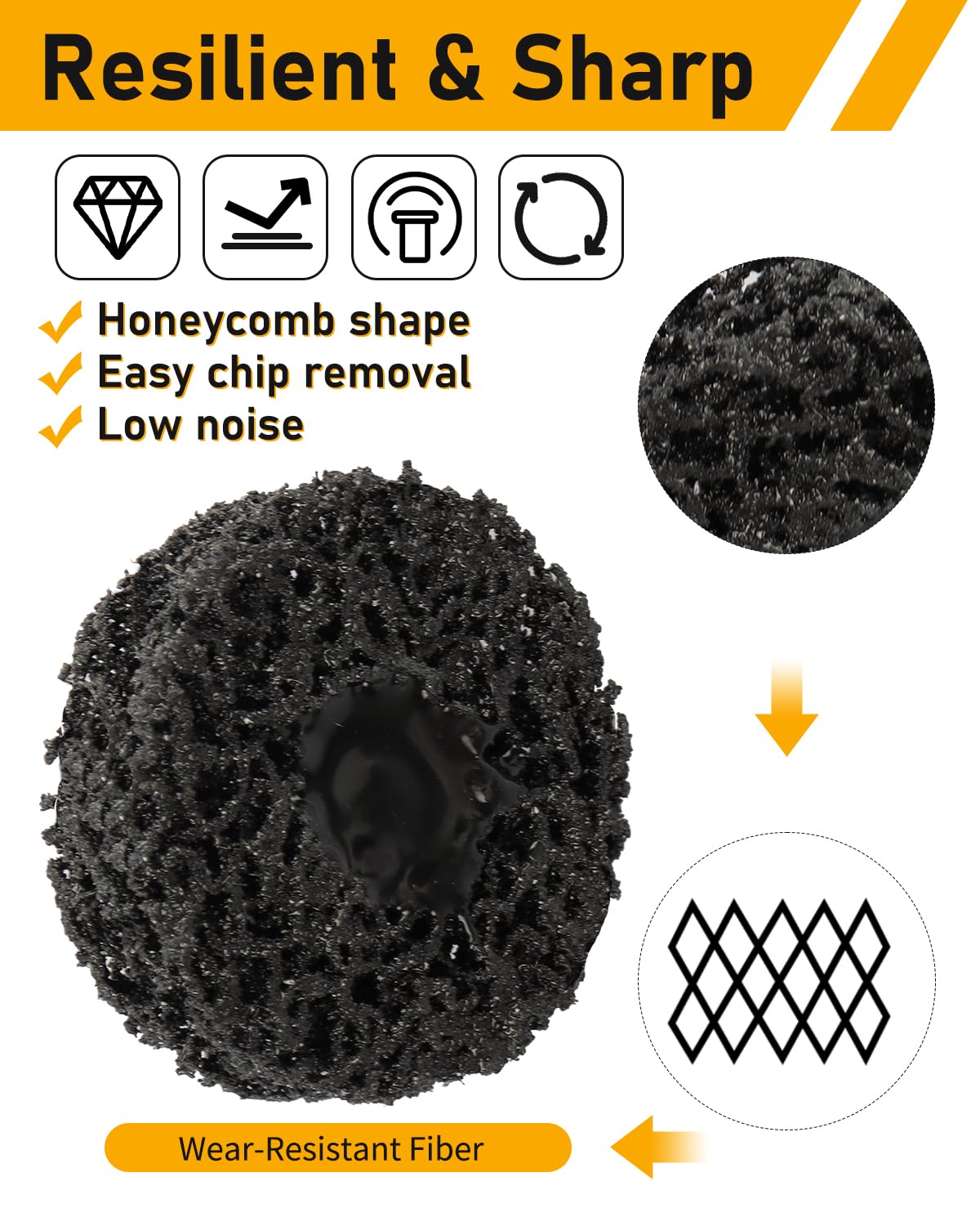 ZORUNNA 20 discos de tira fácil de cambio rápido de 2 pulgadas con vástago hexagonal de 1/4 pulgadas para quitar pintura, limpia soldaduras y eliminación de óxido.