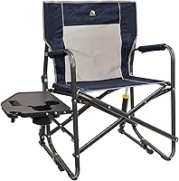 Vista 21 de GCI OUTDOOR Freestyle Rocker XL con mesa auxiliar Silla de campamento Mecedora plegable portátil con reposabrazos sólidos y duraderos, soporte Rojo