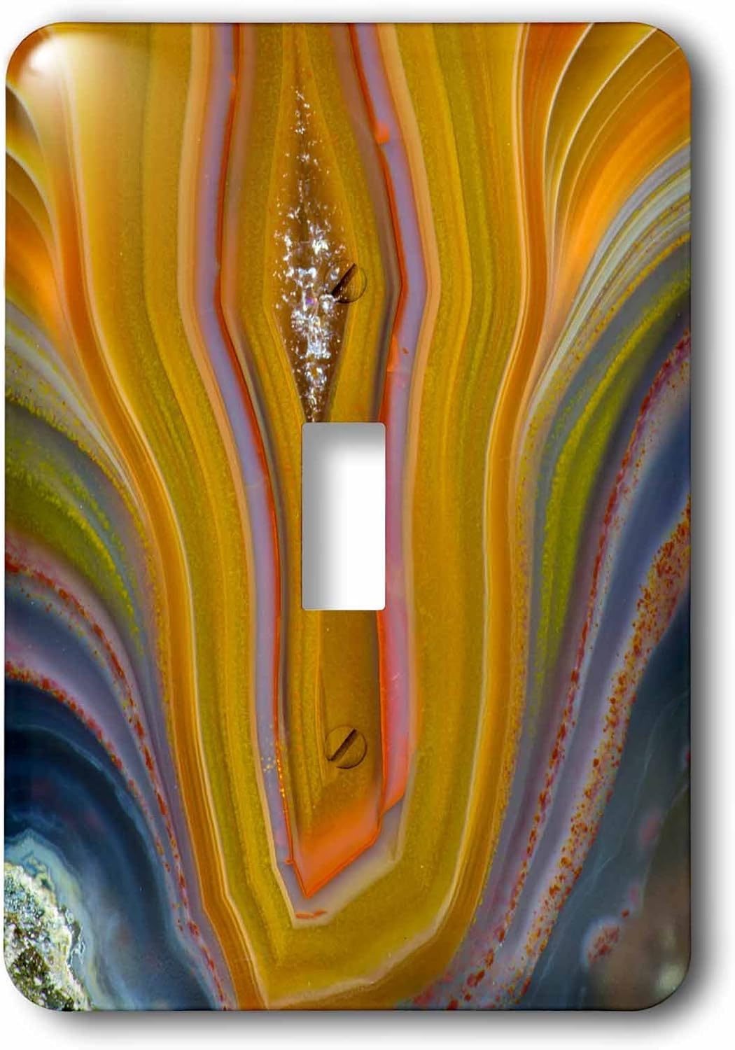 3dRose Banded Agate, Vertical single toggle switch
