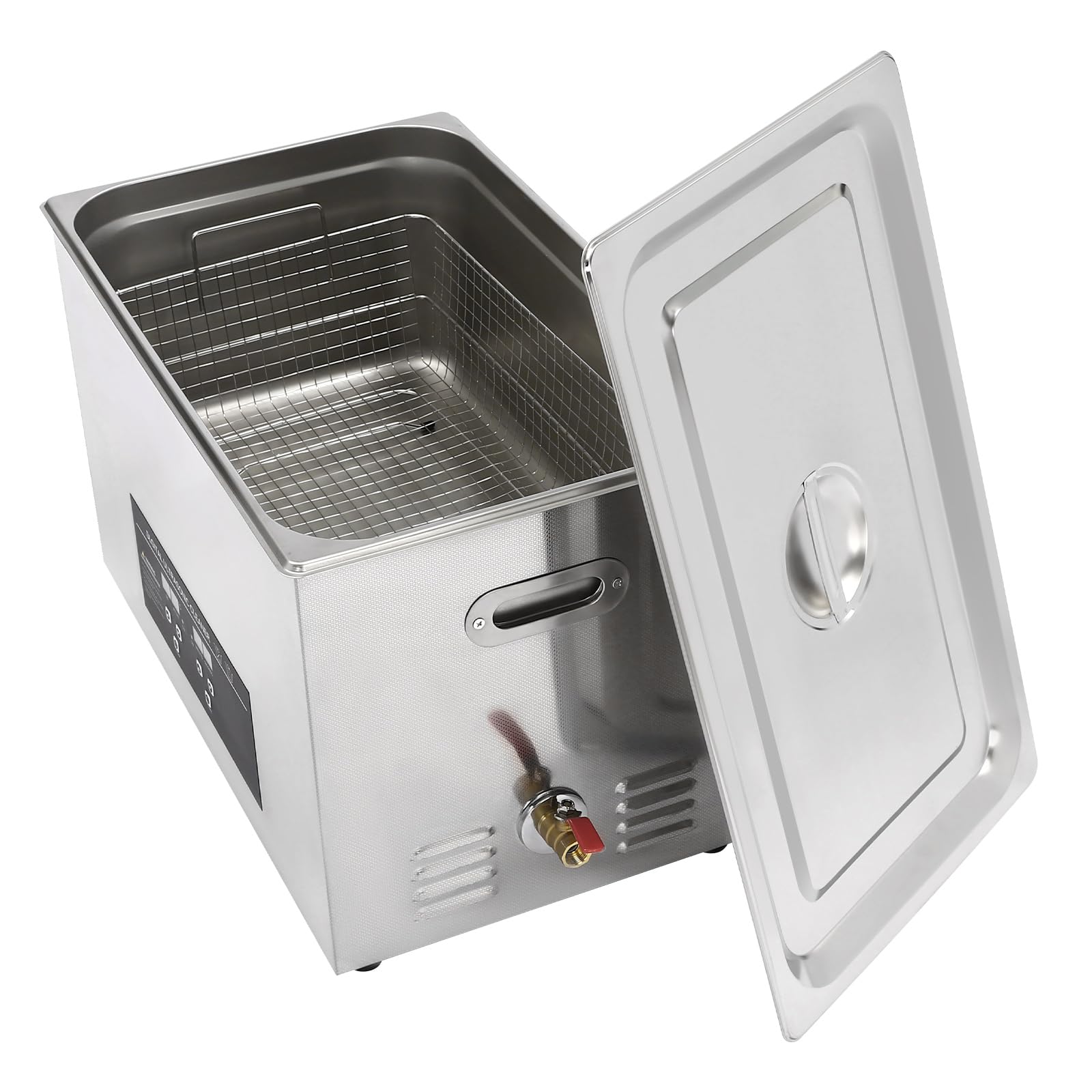 Máquina de limpieza ultrasónica, limpiador ultrasónico de 30 L y 800 W, de acero inoxidable, con calentador y temporizador, múltiples modos de limpieza para carburadores, piezas de automóvil