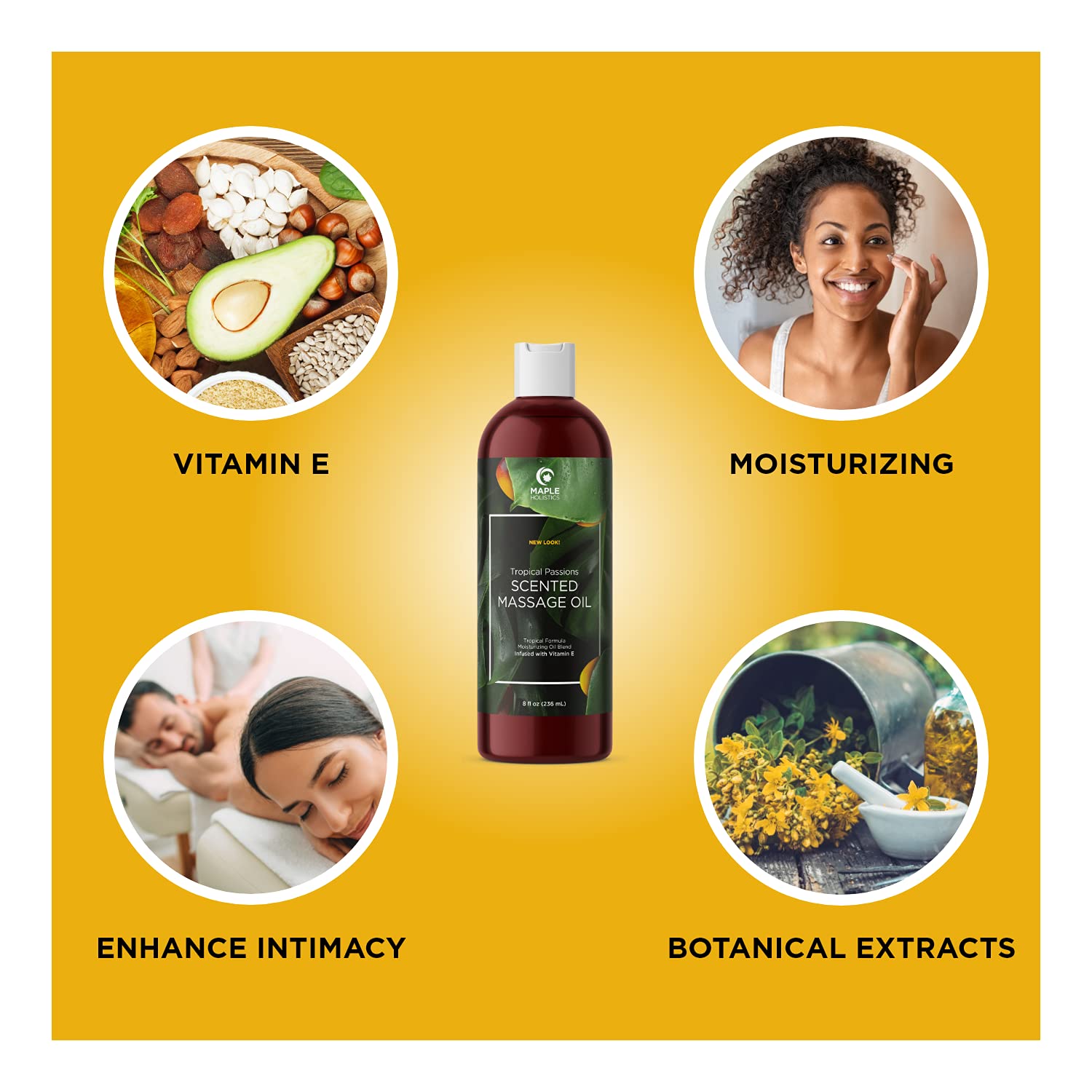 Natural Massage Oil for Massage Therapy Sensual Massage Oil for Couples Moisturizing Body