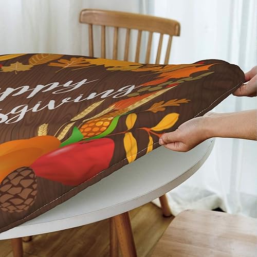 Vista 82 de Delerain Mantel redondo ajustable de hortensia azul, mantel redondo impermeable con borde elástico, lavable, para interiores y exteriores, se adapta