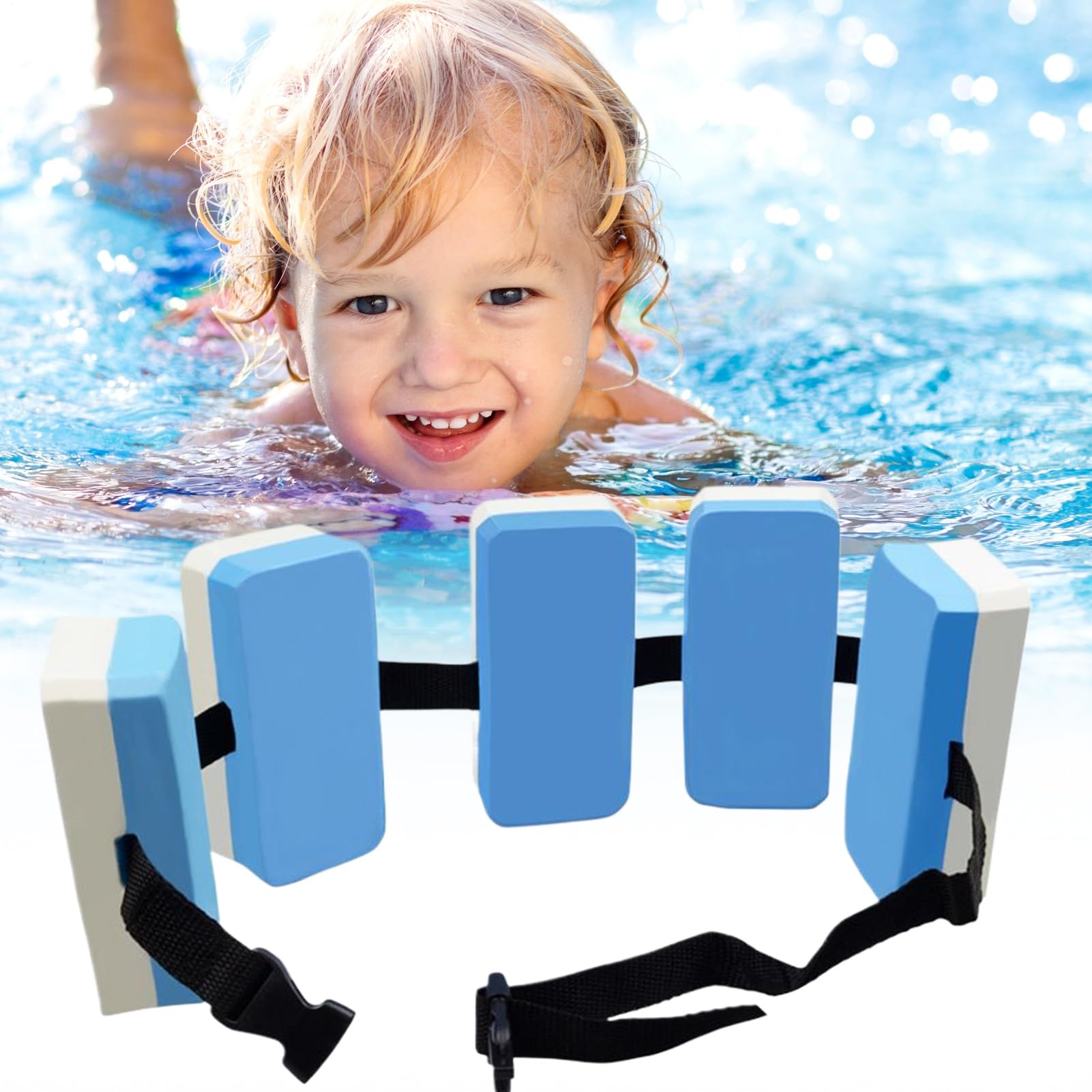 Ceinture d',Ceinture Flottante EVA Ajustable - Équipement Aquatique Antidérapant pour Piscine et Interaction Parent-Enfant