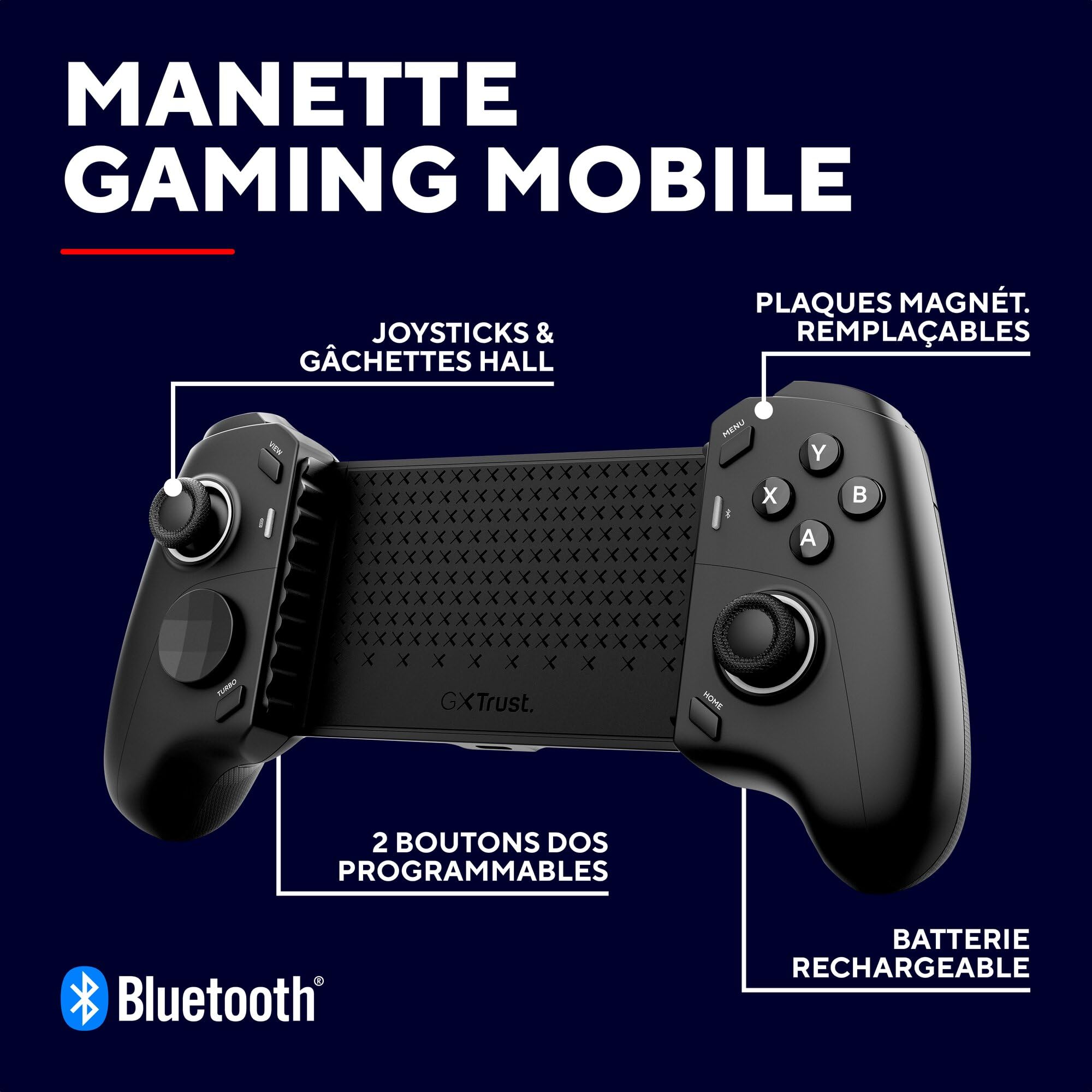 GXTrust Rynox Manette pour Telephone Portable Sans Fil Bluetooth