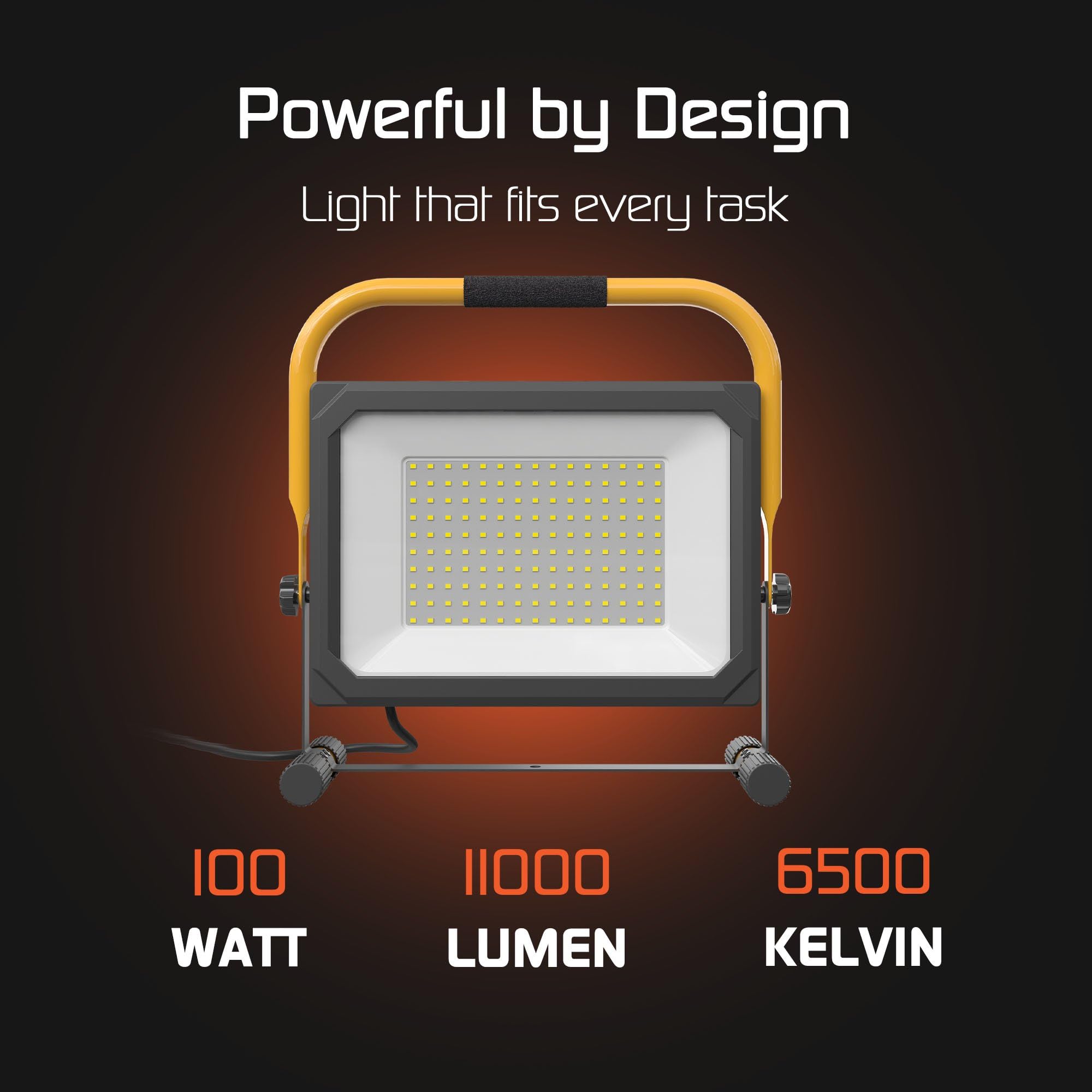 Ledvion LED Baustrahler 100W wasserdicht IP65 6500K 11000lm