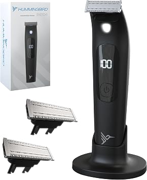 HUMMINGBIRD MK4 Electric Body Hair Trimmer for Men Body Groomer Kit for Privates, Waterproof Shaver for Hard to Reach Areas, USB-C Rechargeable, with Two Additional QuickSwap Replacement Blades