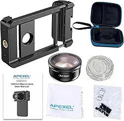 Lente macro universal de 40 mm com filtro Cpl para celulares, clipe de 17 mm para fotografia de perto, ideal para joias e insetos