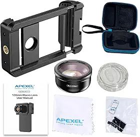 Lente macro universal de 40 mm com filtro Cpl para celulares, clipe de 17 mm para fotografia de perto, ideal para joias e insetos
