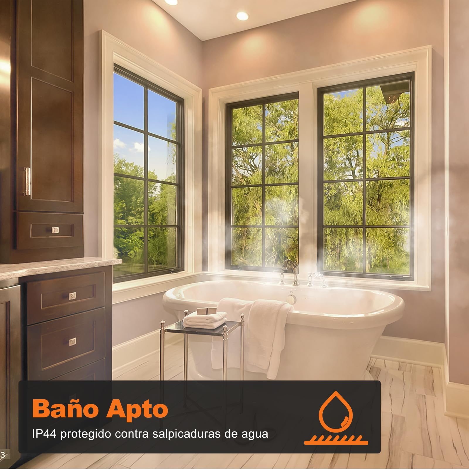 DUSKTEC Downlight LED Empotrable Inteligente Alexa, Foco Empotrables Techo Redondo Blanco, 2700K-6000K Regulables, Smart Ojos de Buey de LED Bluetooth para Baño Salón Cocina, Controladas por APP