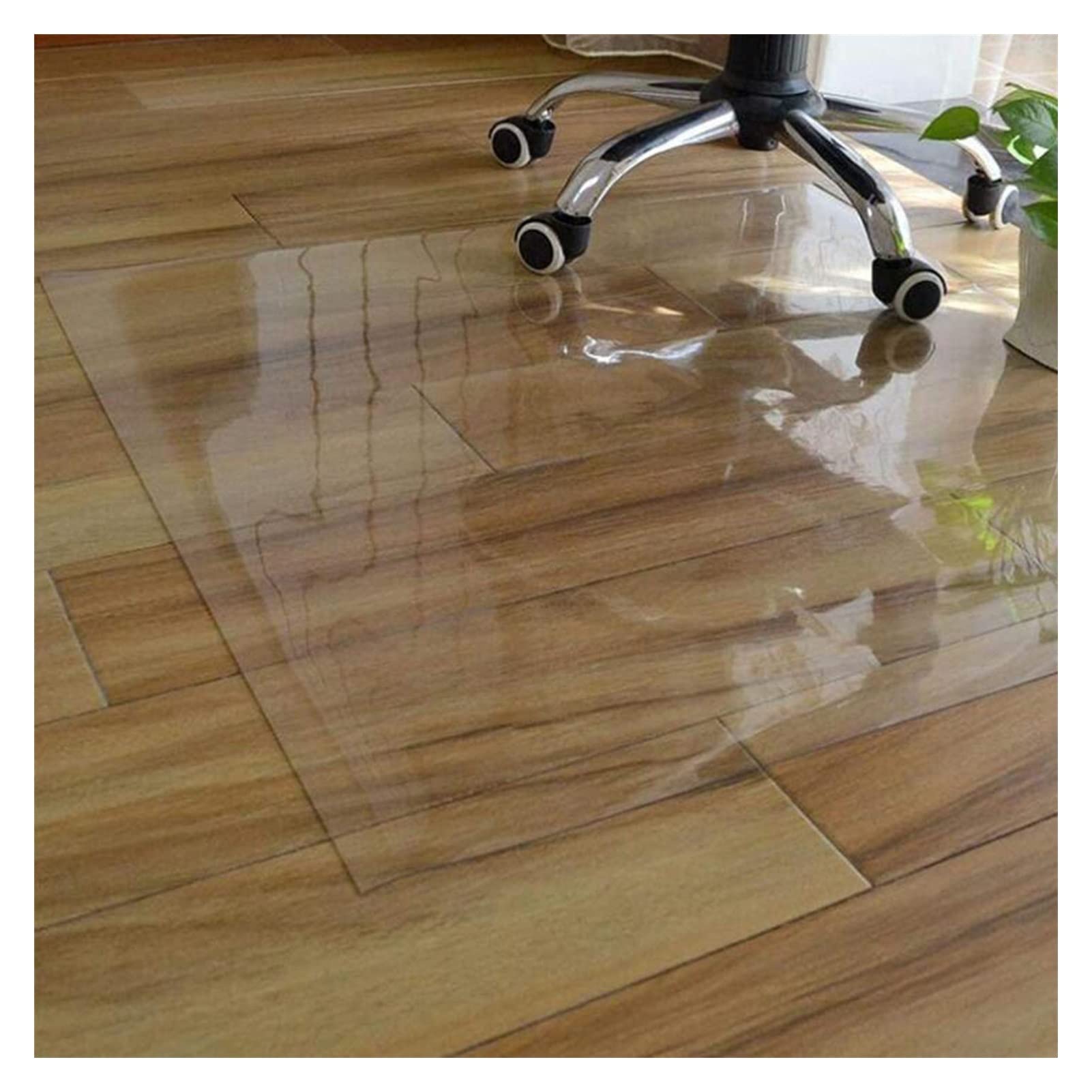 Transparente PVC-Bodenschutzmatte 2mm dick Bodenschutzmatte Transparent Bürostuhlmatten Schreibtischstuhl Unterlage PVC Stuhlunterlage,Wasserdicht,Einfaches Gleiten für Stühle,60/90/100/120/140cm brei