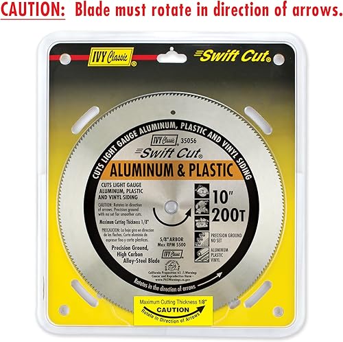 Miniatura 2 de IVY Classic 35050 Swift Cut 7-14 "128 dientes de aluminio y plástico de corte circular hoja de sierra circular con eje de diamante de 58 pulgadas,