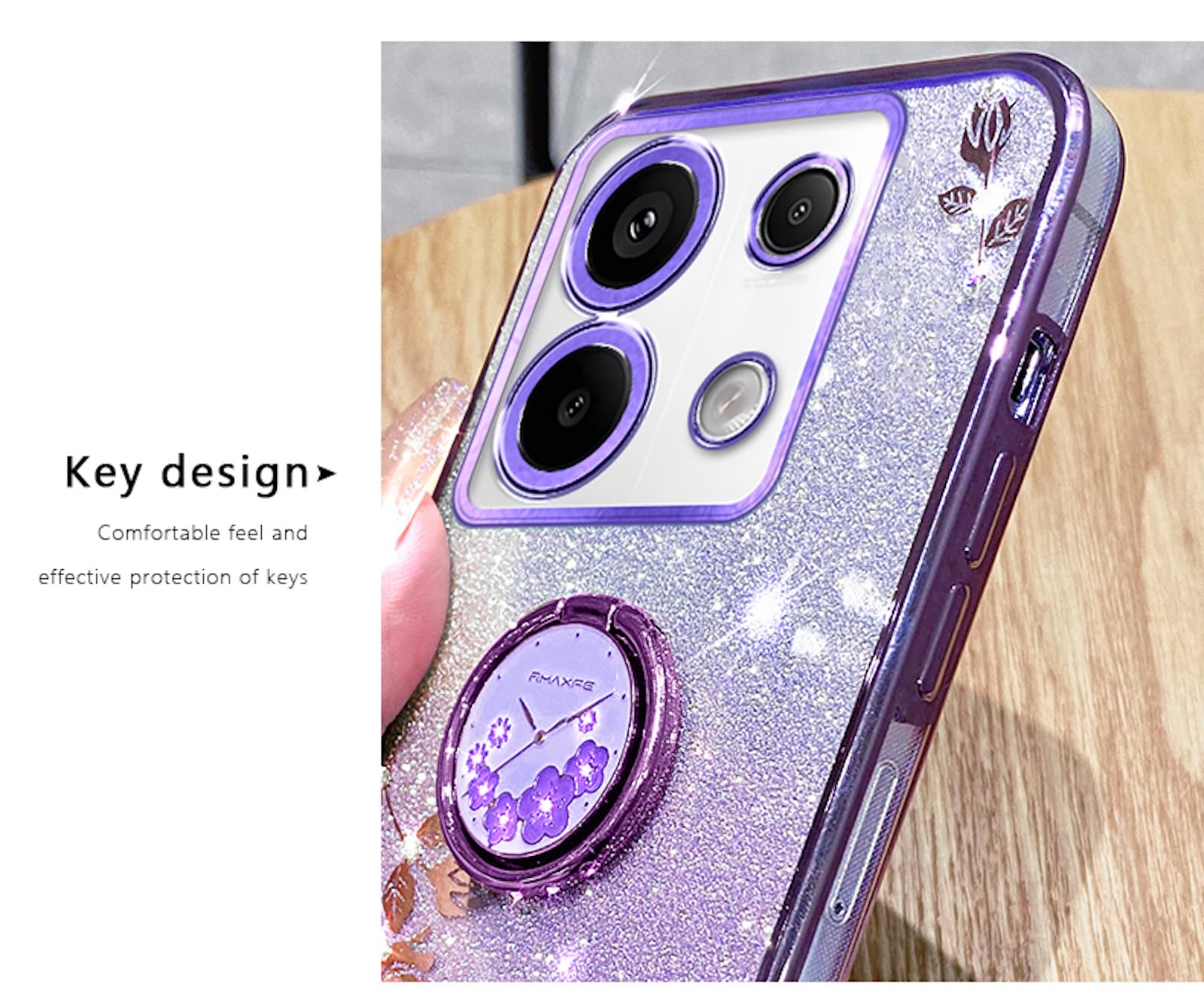 Amazon.com: MRRSIWEI for Xiaomi Redmi Note 13 Pro 5G Case for