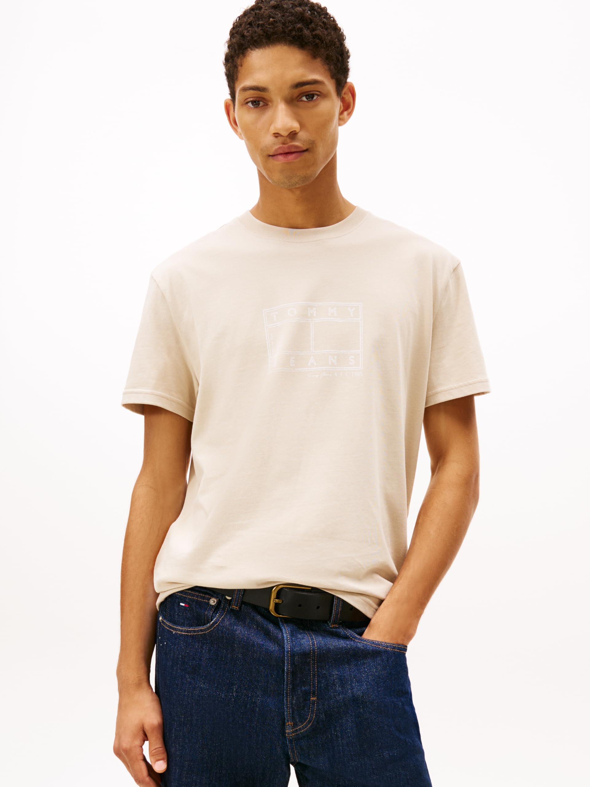 Tommy Hilfiger TJM REG CENTER FLAG SS TEE T-shirt Erkek