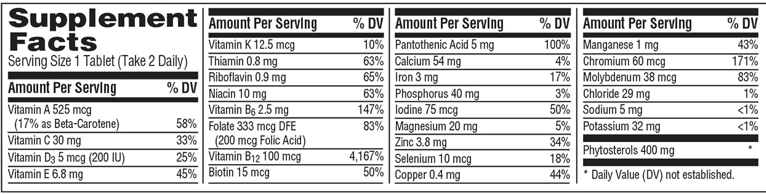 Centrum Specialist Heart Multivitamin/Multimineral Supplement with Super B Complex Vitamins, Antioxidants and Phytosterols - 120 Count