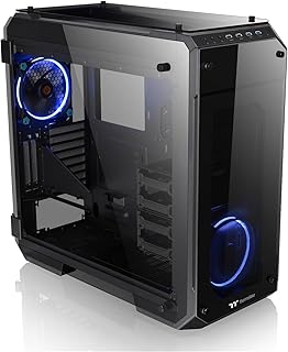 Thermaltake View 71 4-Sided Tempered Glass Vertical GPU Modular SPCC E-ATX Gaming Full Tower Computer Case with 2 Blue LED...